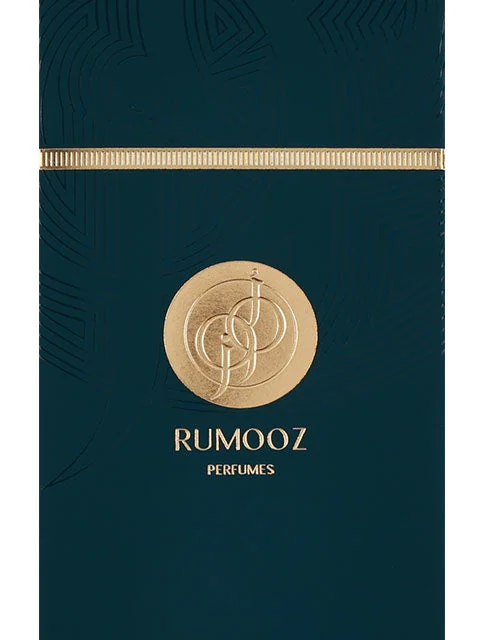 واجهة علبة Heat: شريط ذهبي وميدالية وRUMOOZ PERFUMES